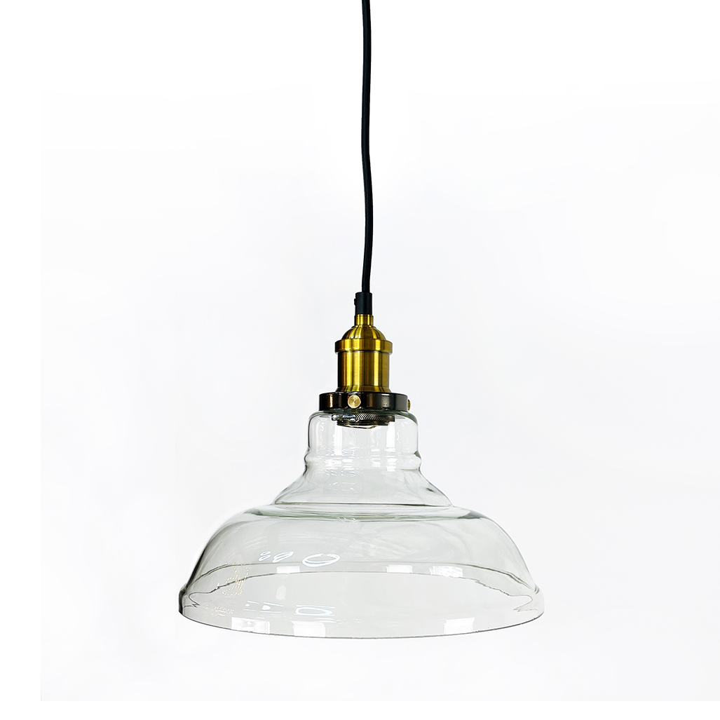 industrial glass pendant light