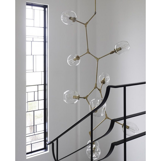 branching globe chandelier